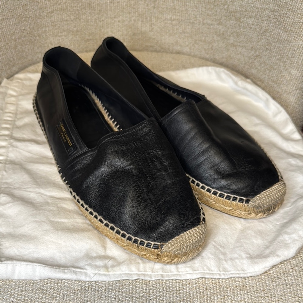 Saint Laurent Black Leather Loafers - Picture 9 of 9